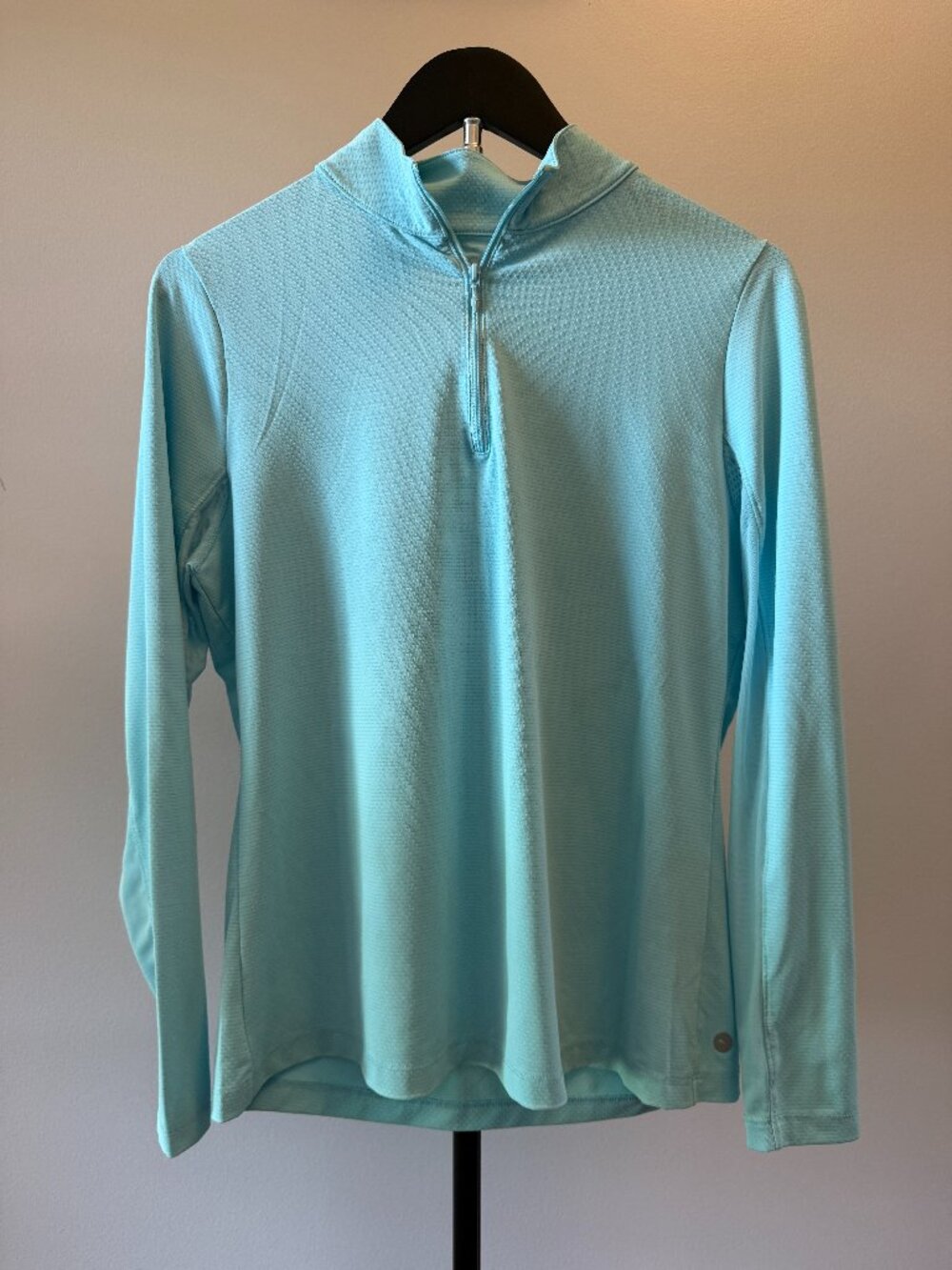 Gottex Studio 1/4 Zip Performance Pullover Light Aqua Women's Small